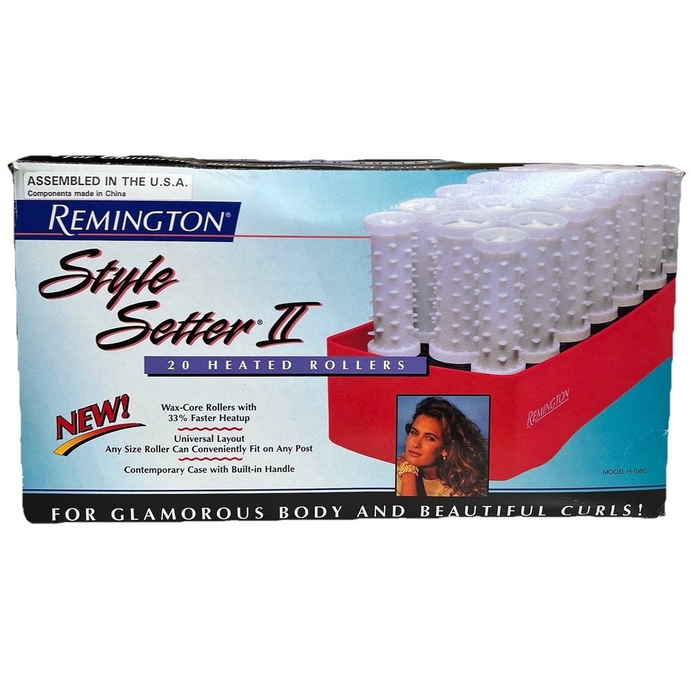 Remington Style Setter II Hot Rollers H-1080 Wax Core Clips New Open Box Pageant